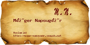 Móger Napsugár névjegykártya